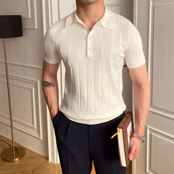 Tyrone - Herren-Polohemd aus legerem Strick