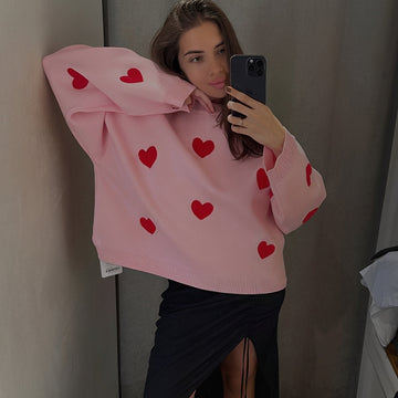 Marsha - Bequemer Damenpullover mit Druck