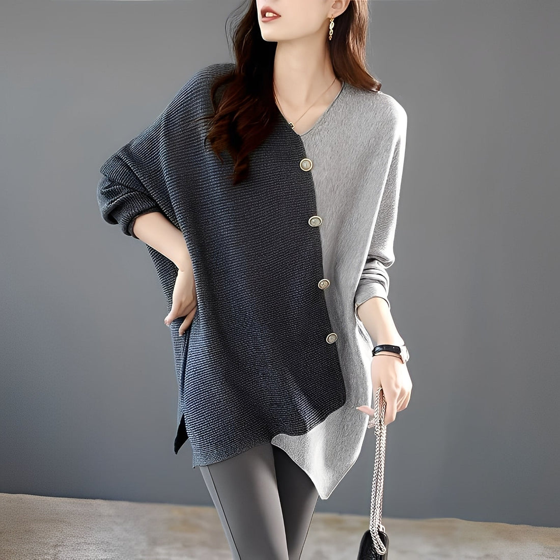 Madilynn - Bequemer Pullover mit Patchwork-Design für Frauen