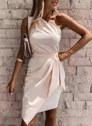 Alvena - Schickes, ungleichmäßiges Ein-Schulter-Damenkleid