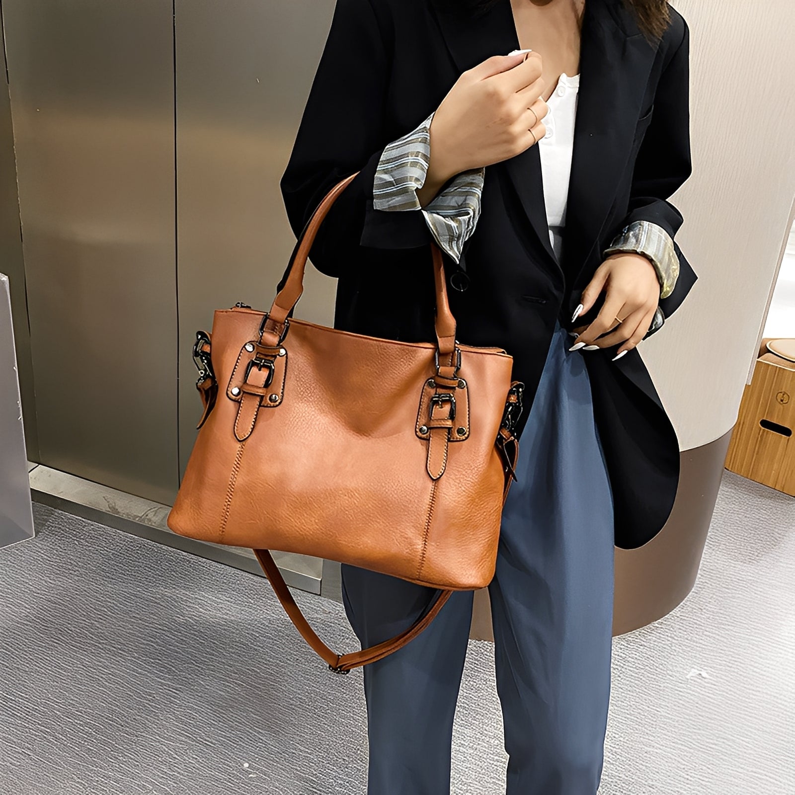Lauren - Große klassische Damen-Schultertasche