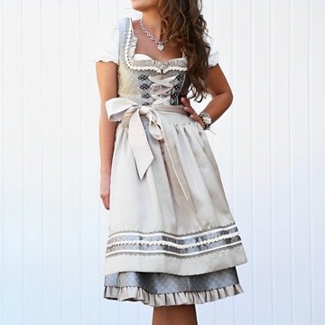 Kaylie - Klassisches Damenkleid mit Schürze für das Oktoberfest