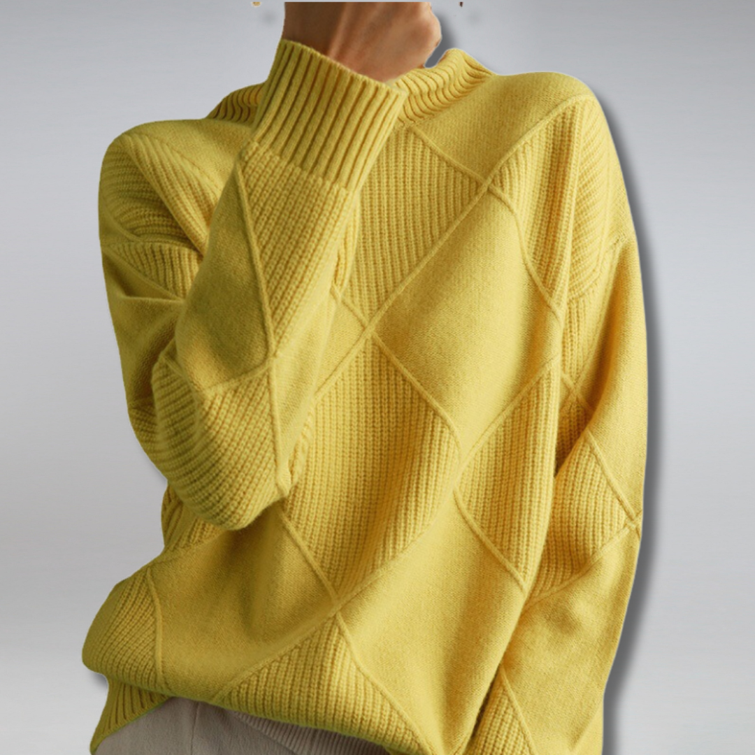 Ashlie - Bequemer, warmer Damenrollkragenpullover