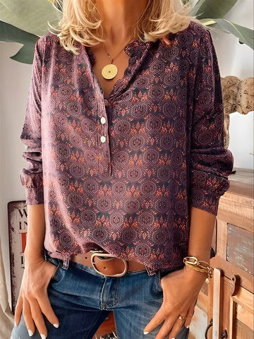 Bellamy - Klassische Damenbluse mit Aufdruck