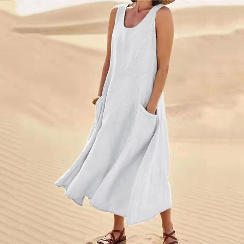 Thora - Bequemes Leinenkleid