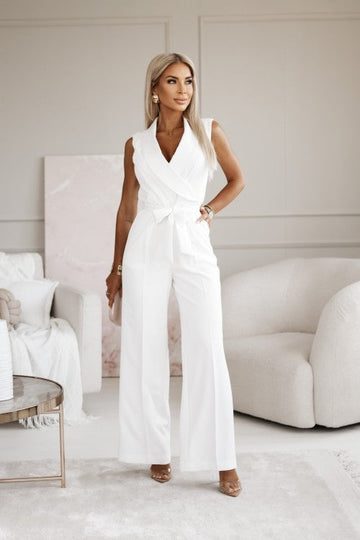 Ärmelloser Jumpsuit – Elegante Silhouette aus edlem Stoff