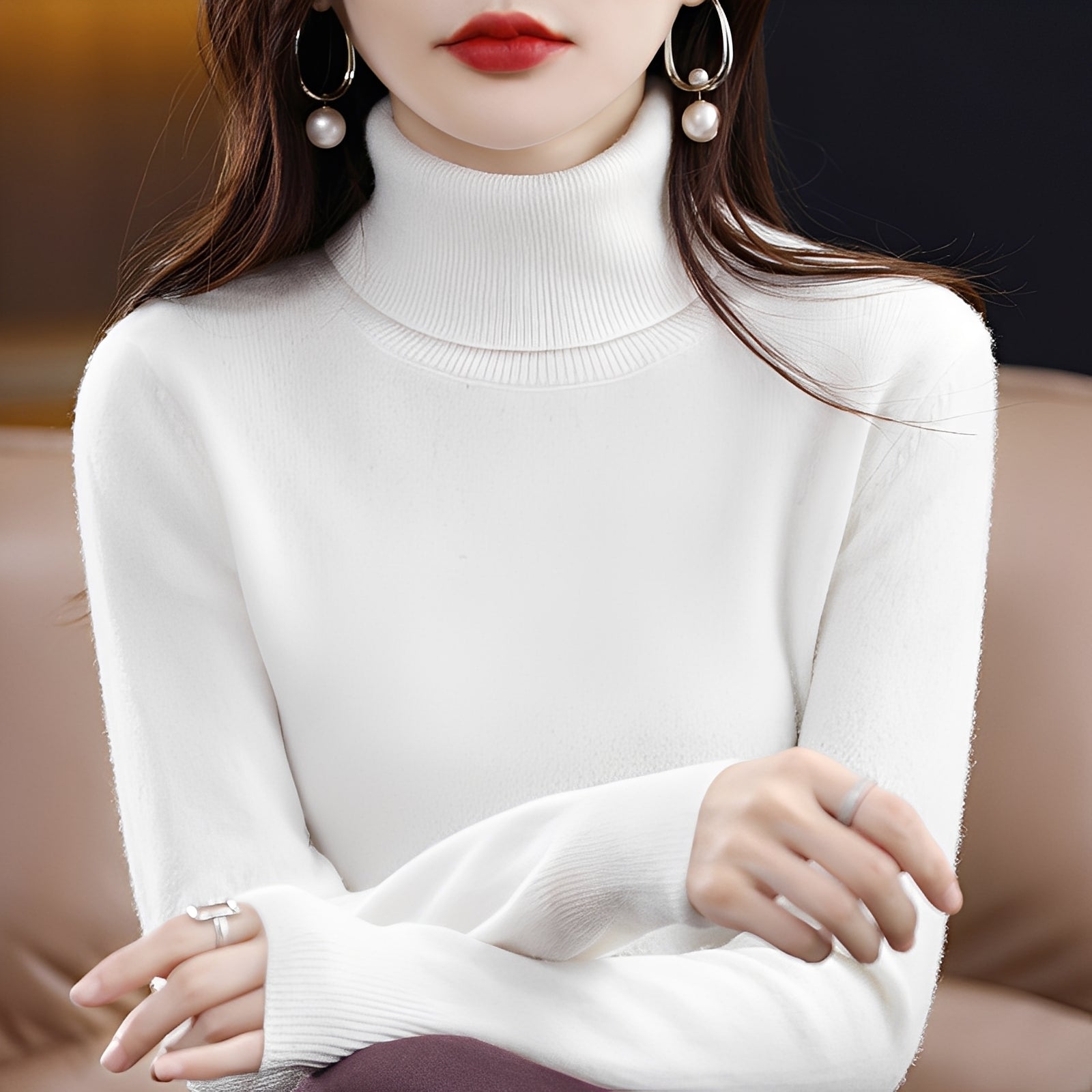 Jocelin - Schmaler Damenrollkragenpullover