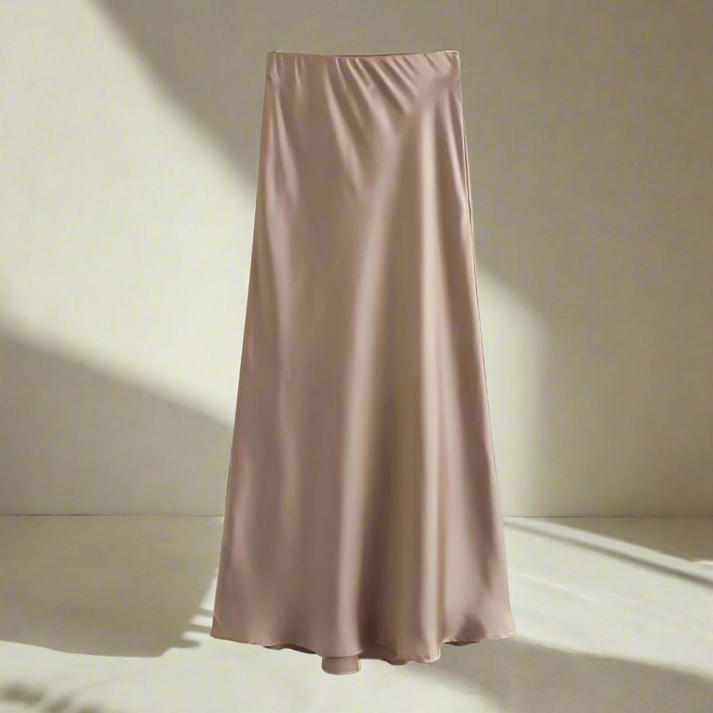 Alva - Figurbetonter Satinsrock mit hoher Taille
