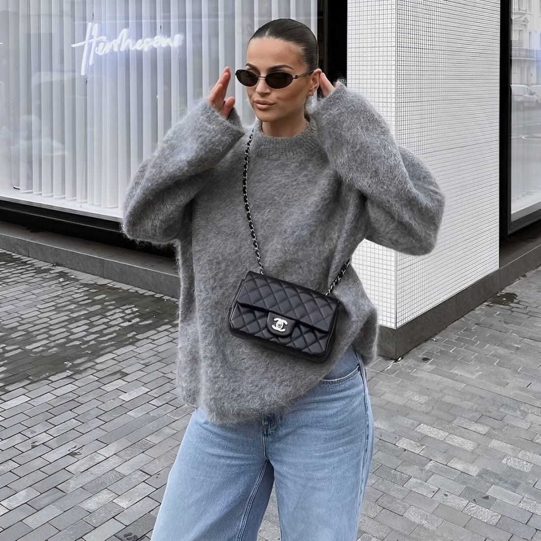 Alva - Weich gebürsteter klassischer Pullover