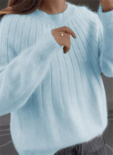 Taimi - Damen-Kaschmirpullover in Fellfarben