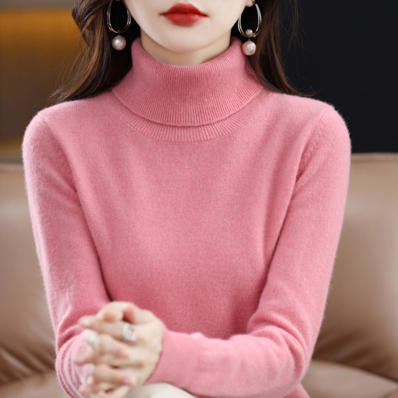 Veronica - Bequemer Rollkragenpullover mit Umlegekragen für Frauen