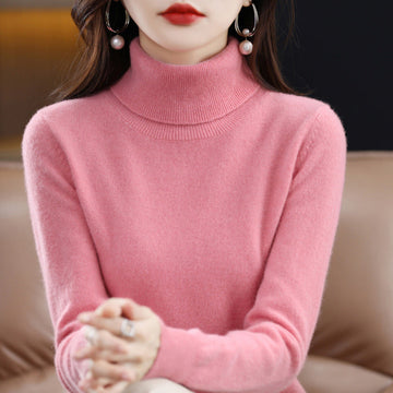 Veronica - Bequemer Rollkragenpullover mit Umlegekragen für Frauen