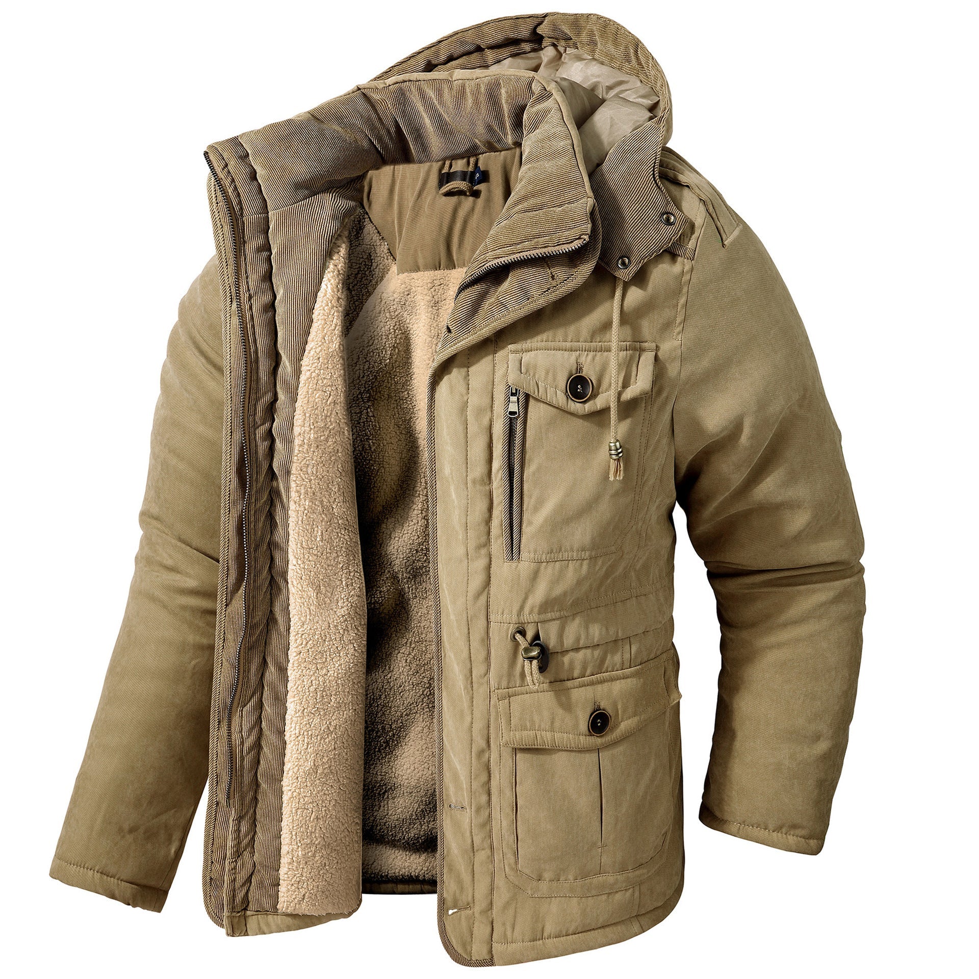 Daren - Warme Männerjacke mit Kapuze