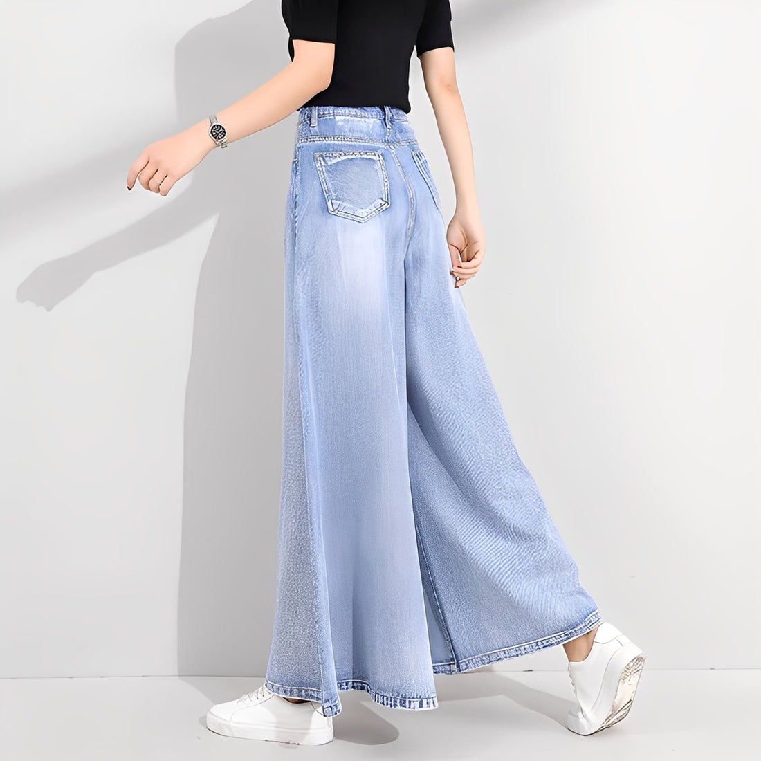 Isabelle - Stilvolle Damenjeans mit weitem Bein