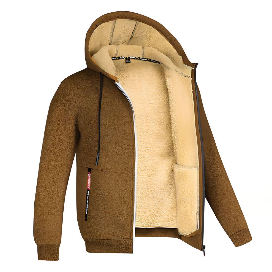Davin - Gemütliche Herren-Fleecejacke mit Kapuze