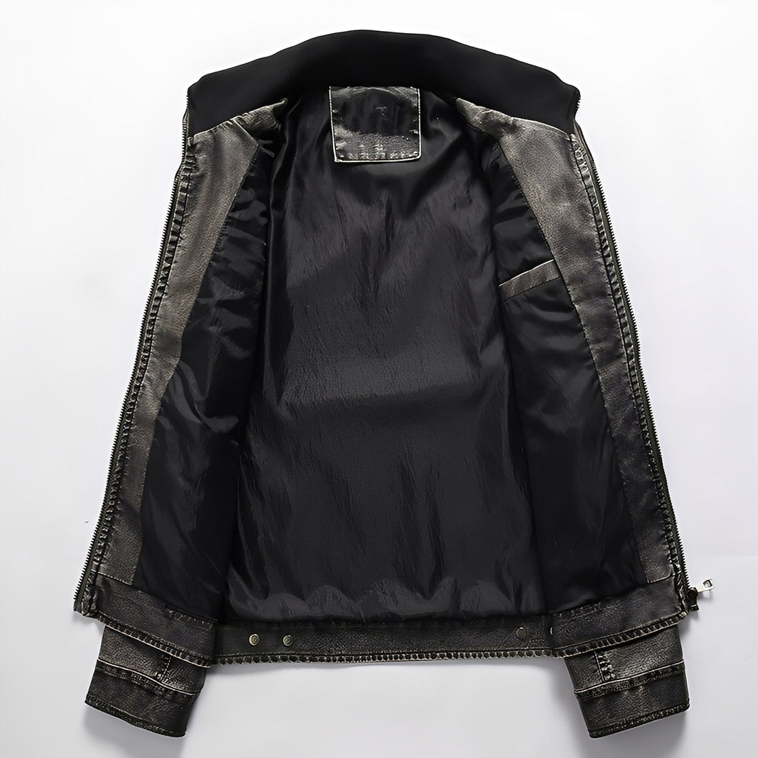Kevin - Klassische Herren-Lederjacke mit Taschen