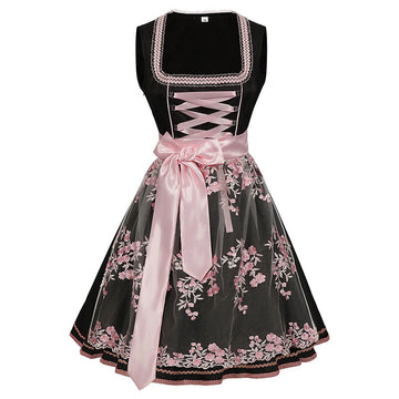 Elenora - Ärmelloses Dirndlkleid mit Schlitz für Damen fürs Oktoberfest