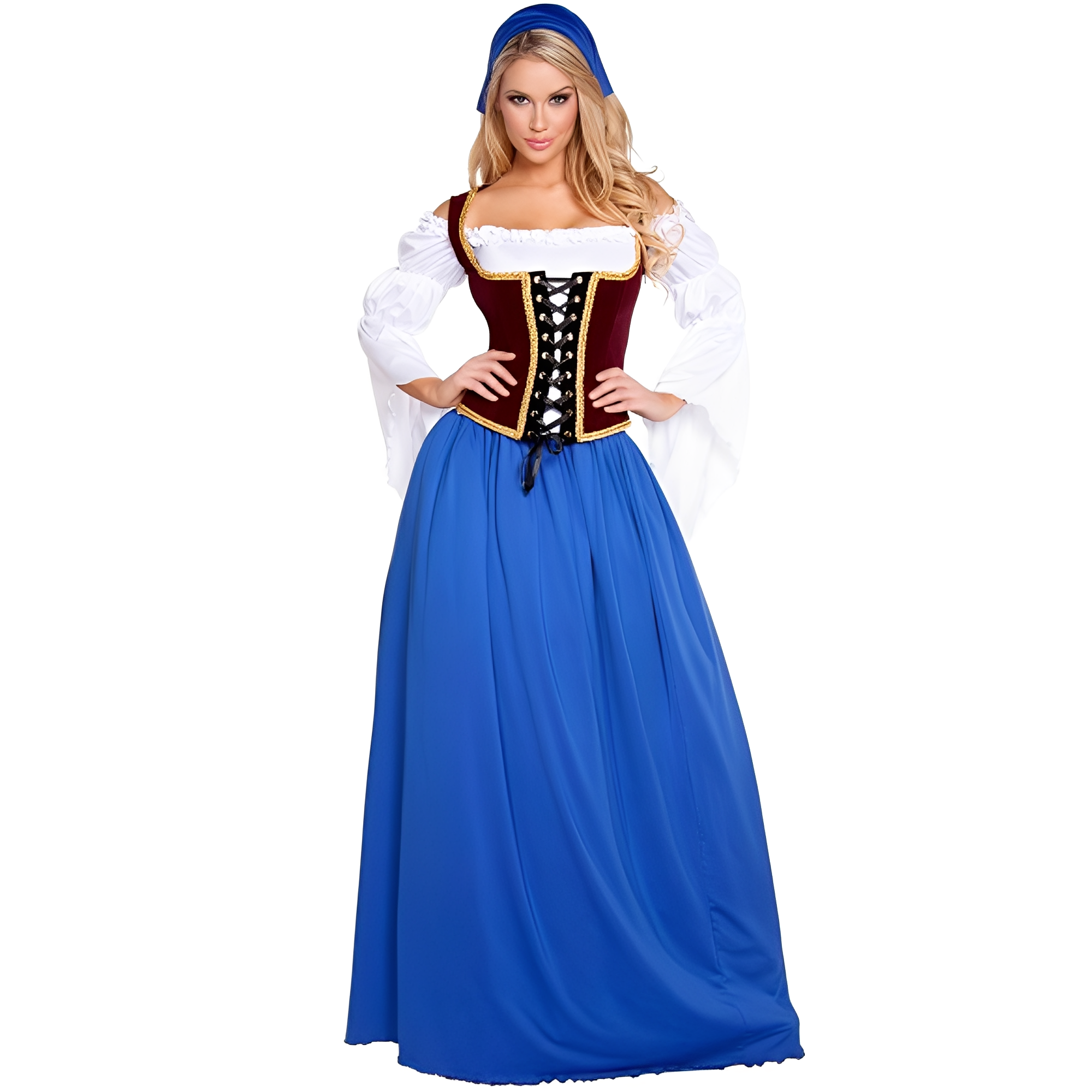 Katelynn - Retro Oktoberfest langes Kleid für Frauen