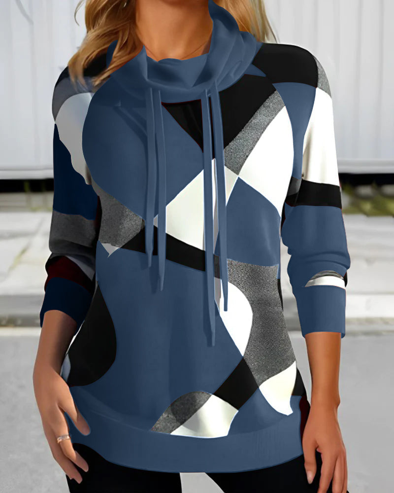 Gabrielle - Bequemes Hoodie-Oberteil mit Farbblock-Design für Damen