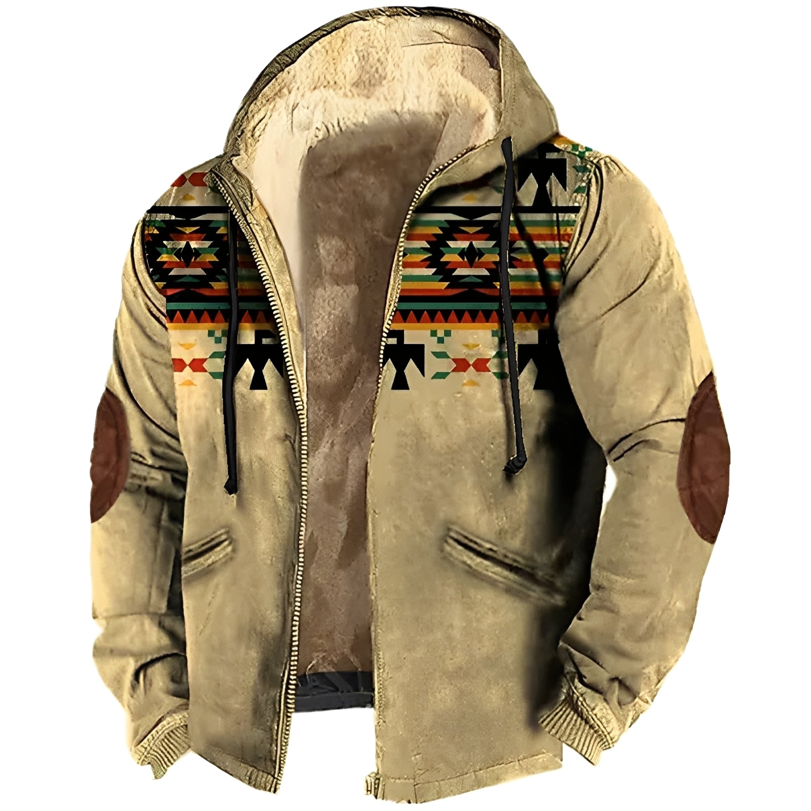 Terrance - Herren-Kapuzenjacke im Tribal-Stil