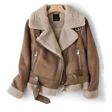 Serrena - Kuschelig warme Lederjacke für Frauen
