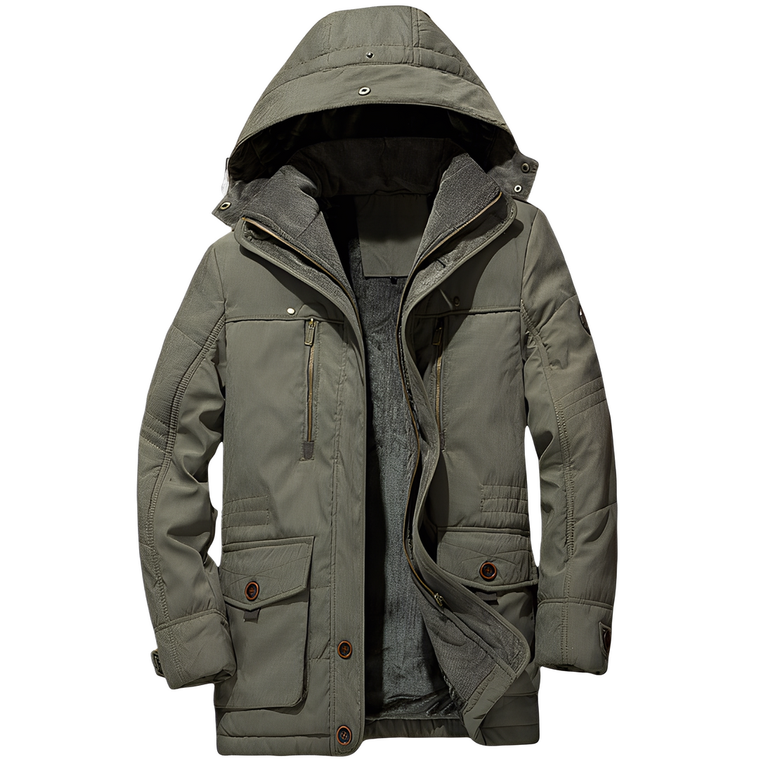 Tyrone - Warme, dicke Herrenjacke mit Kapuze