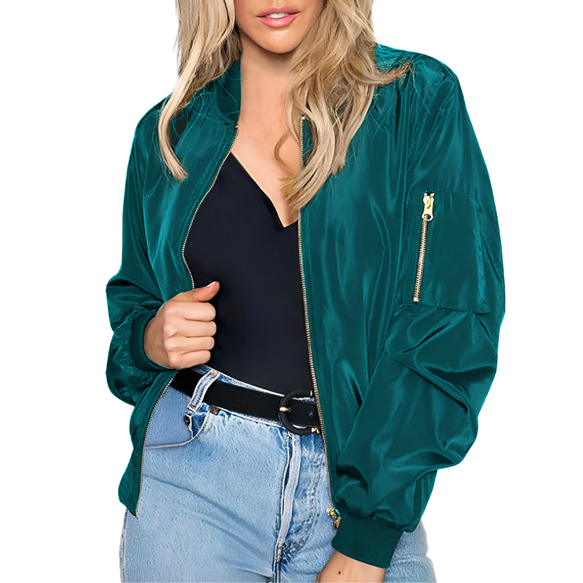 Vanessa - Elegante Damen-Bomberjacke mit Reißverschluss