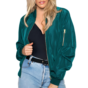 Vanessa - Elegante Damen-Bomberjacke mit Reißverschluss