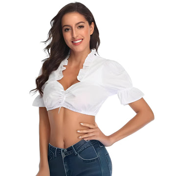 Zenia - Elegante traditionelle Oktoberfestbluse für Damen