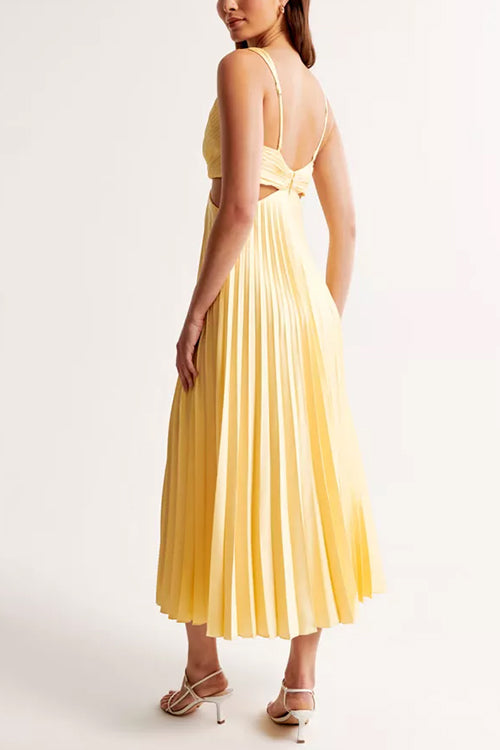 Myrcella - Damen Faltenkleid Maxi, Komfortabel & Modern