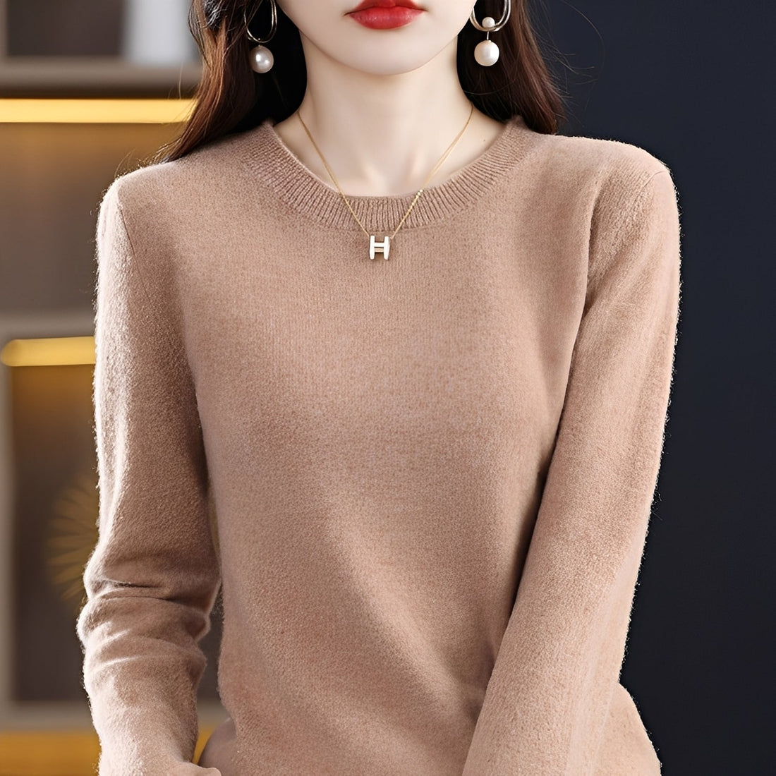 Julia - Modischer, eng geschnittener Damen-Wollpullover