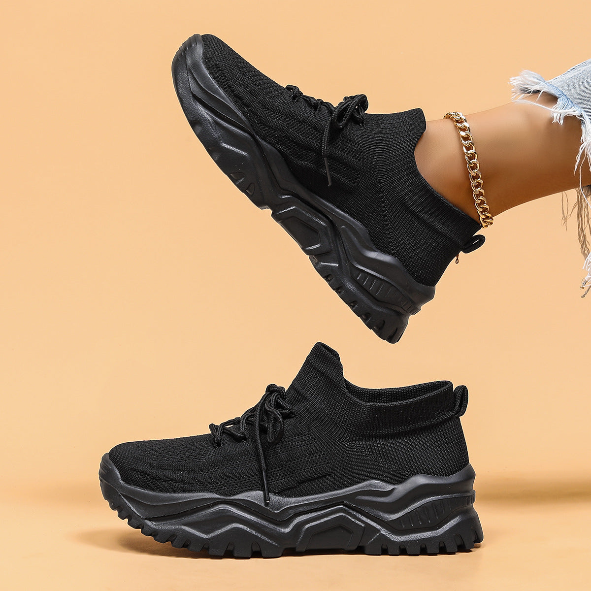 Wendi - Bequeme, entspannte Strick-Sneaker für Damen