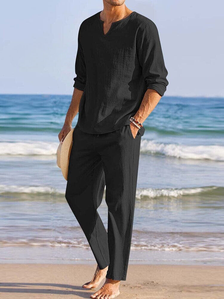 Variant image for Wouter - Comfortabele Heren Broek en Overhemd Set - Stijlvol - Heren-7