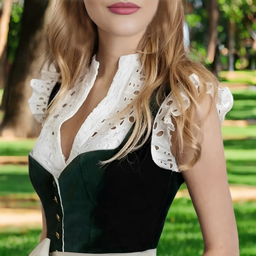 Colleen - Offene Dirndlbluse fürs Oktoberfest für Damen