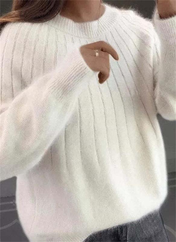 Taimi - Damen-Kaschmirpullover in Fellfarben
