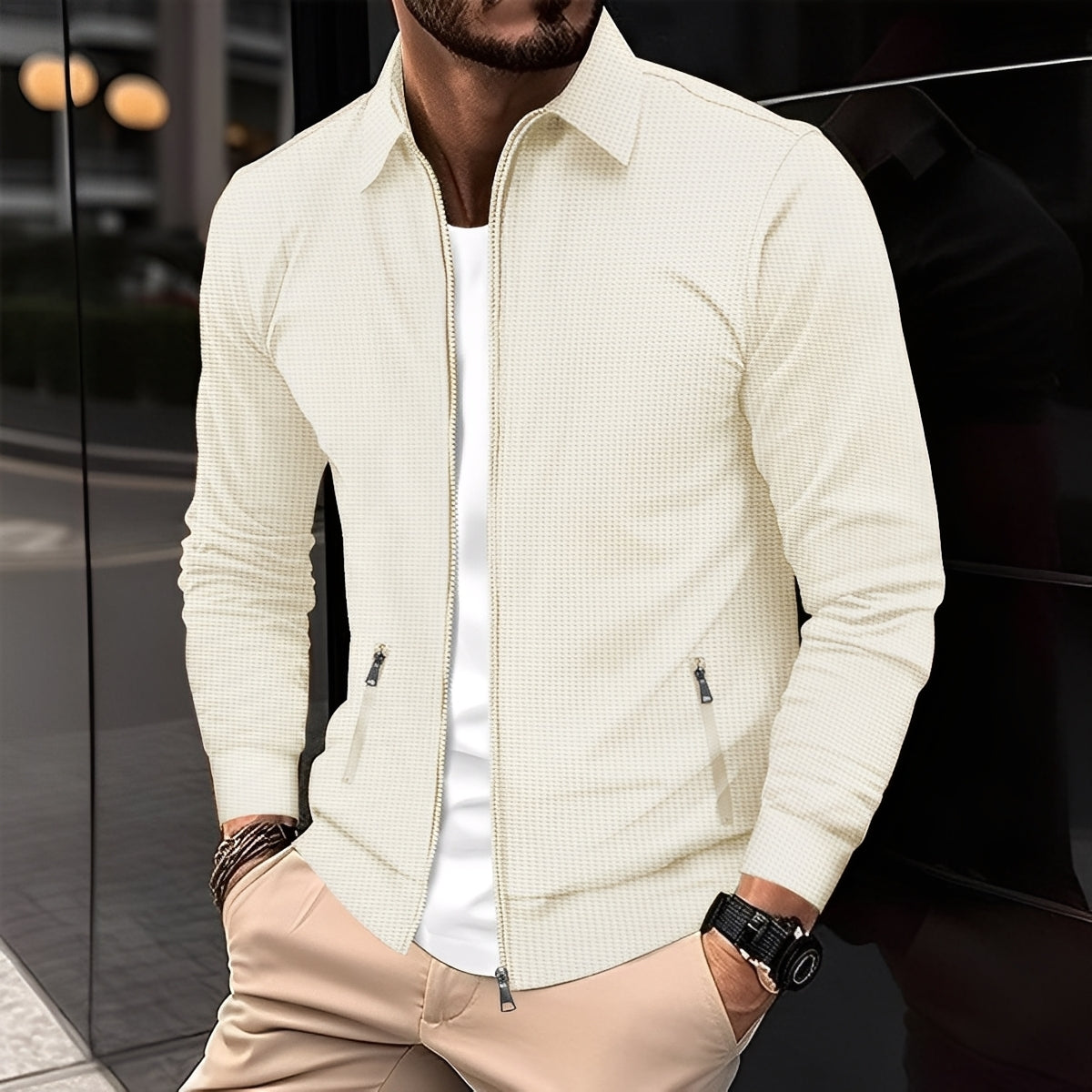 Norton - Herrenjacke mit Reißverschluss für den Übergang, modern designt