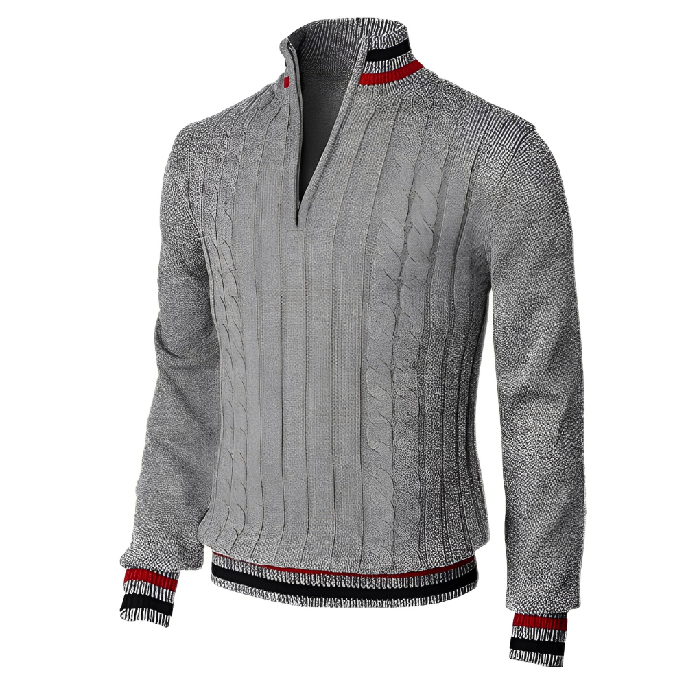 Derick - Moderner Herrenpullover mit Reißverschluss