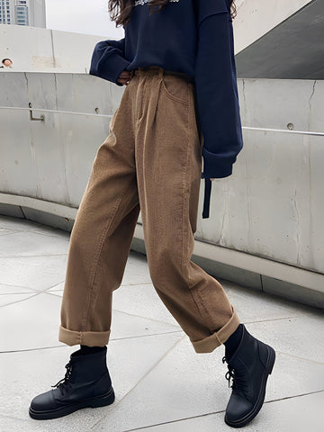 Shelbie - Weite Cordhose für Damen im traditionellen Stil