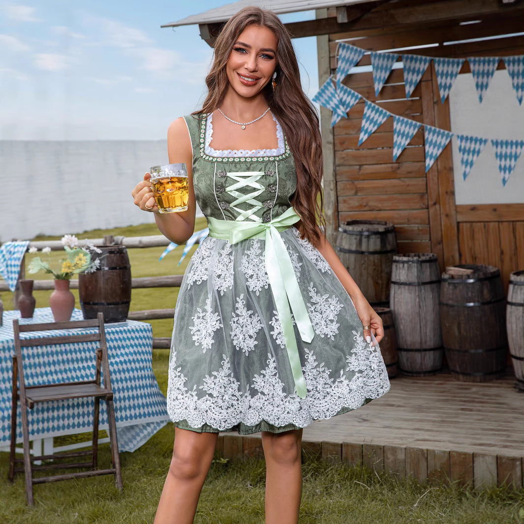Malani - Festliches Oktoberfest-Kleid mit Spitze für Damen