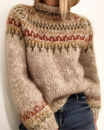 Karissa - Modischer, lockerer Damenpullover mit Aufdruck