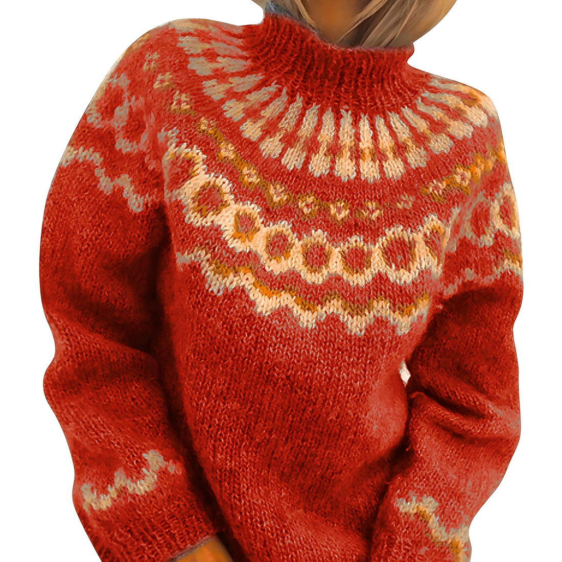 Charlee - Warmer, weit geschnittener Damen-Rollkragenpullover