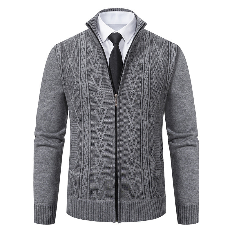 Stafford - Schicker Herren-Cardigan mit Zipper