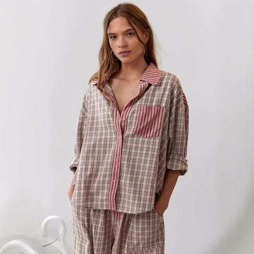 Elenora - Bequemes, lässiges Pyjama-Set für Frauen, zwei Teile