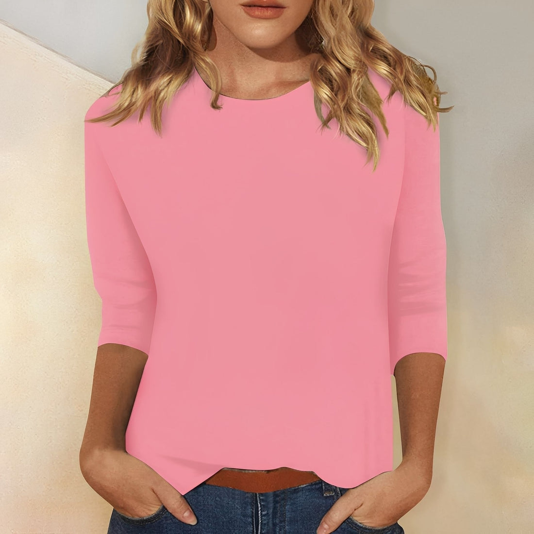 Louisa - Weites, schlichtes Damen-Langarmshirt