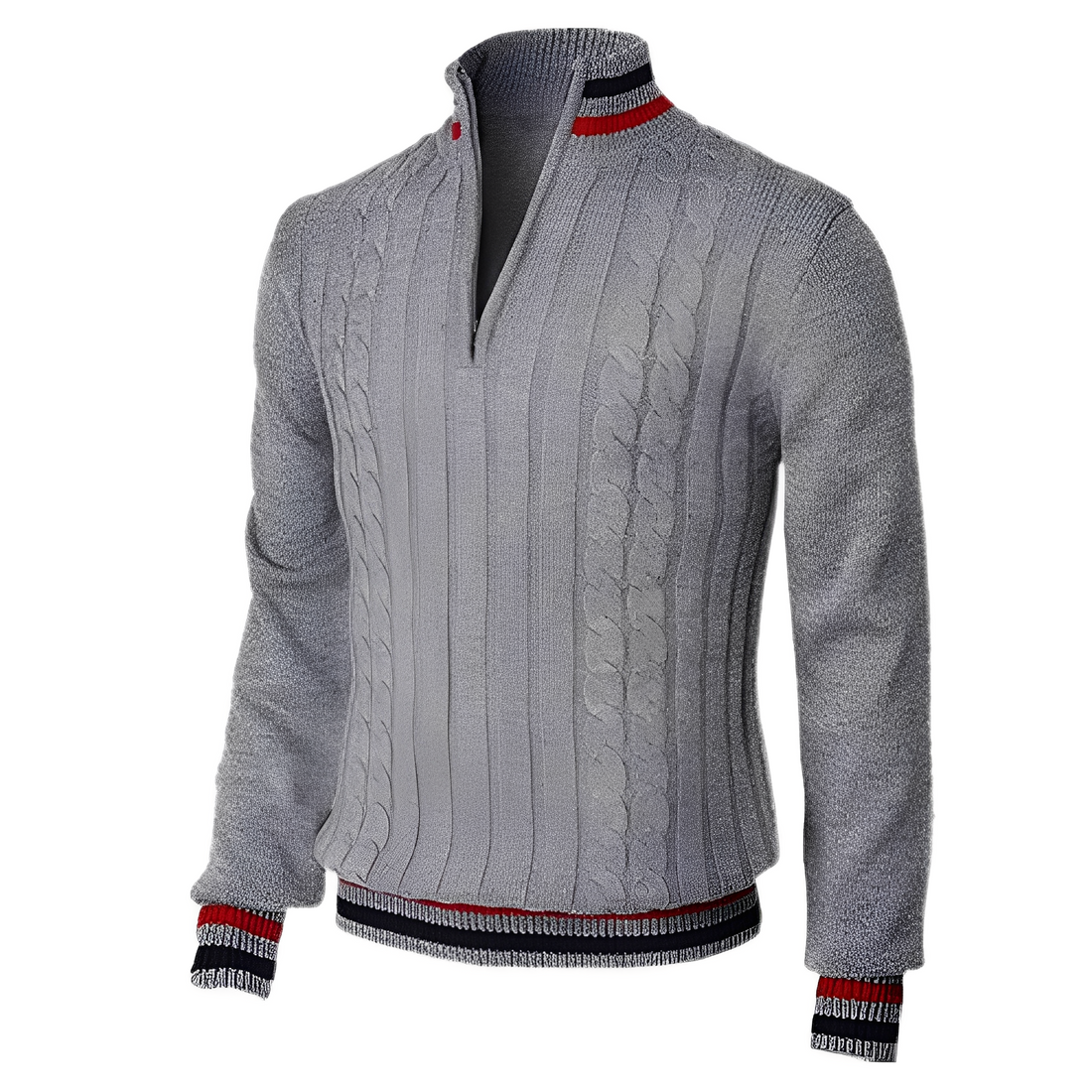 Zavier - Moderner Herrenpullover mit hohem Kragen