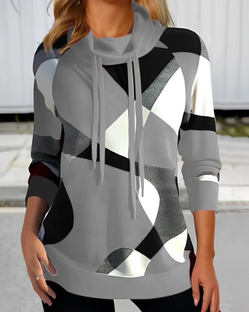 Gabrielle - Bequemes Hoodie-Oberteil mit Farbblock-Design für Damen