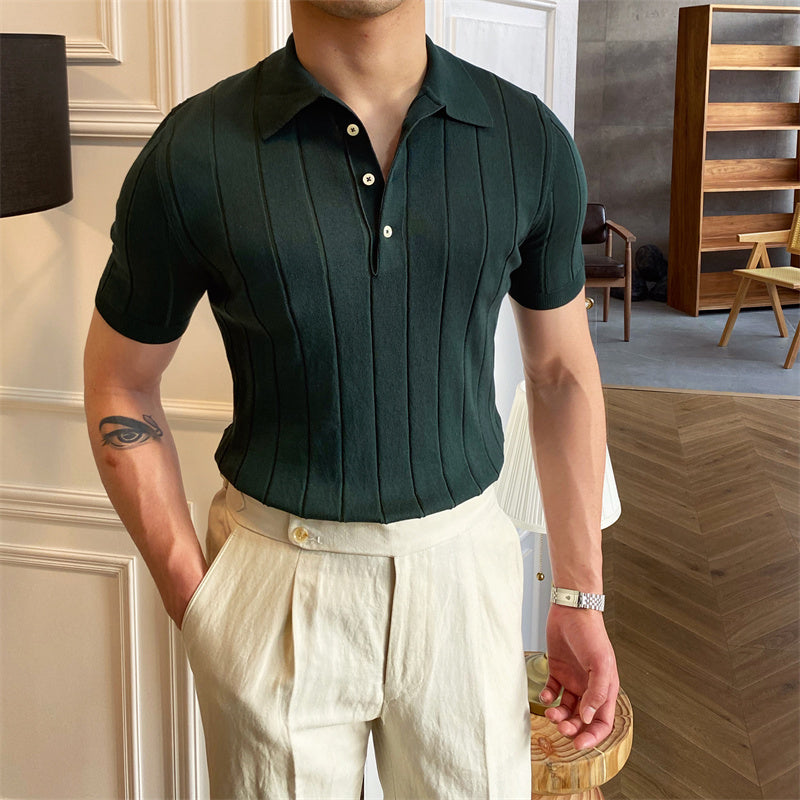 Tyrone - Herren-Polohemd aus legerem Strick