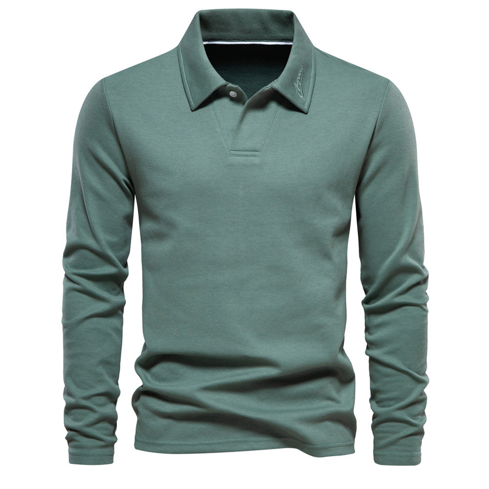 Elvin - Legeres, formelles Langarm-Poloshirt für Männer