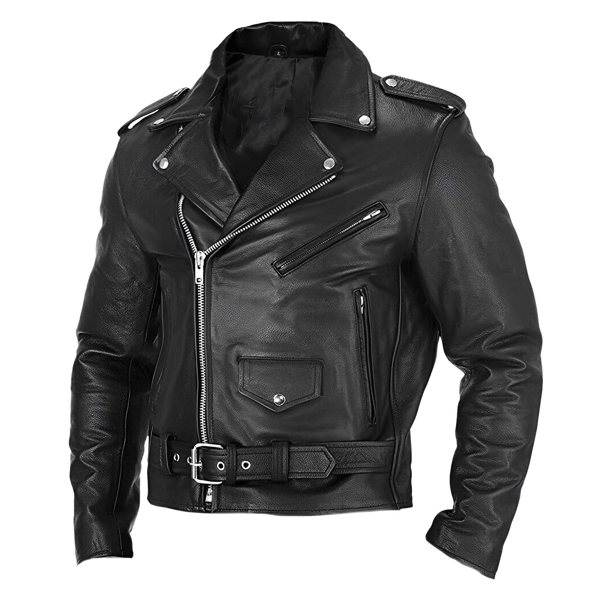 Brandon - Modische Herren-Lederjacke mit vielen Taschen