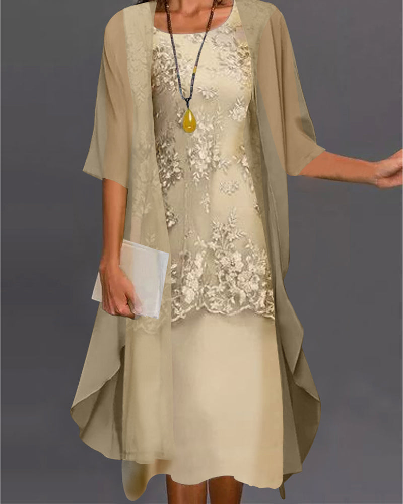Chona - Elegantes, zweiteiliges Chiffonkleid